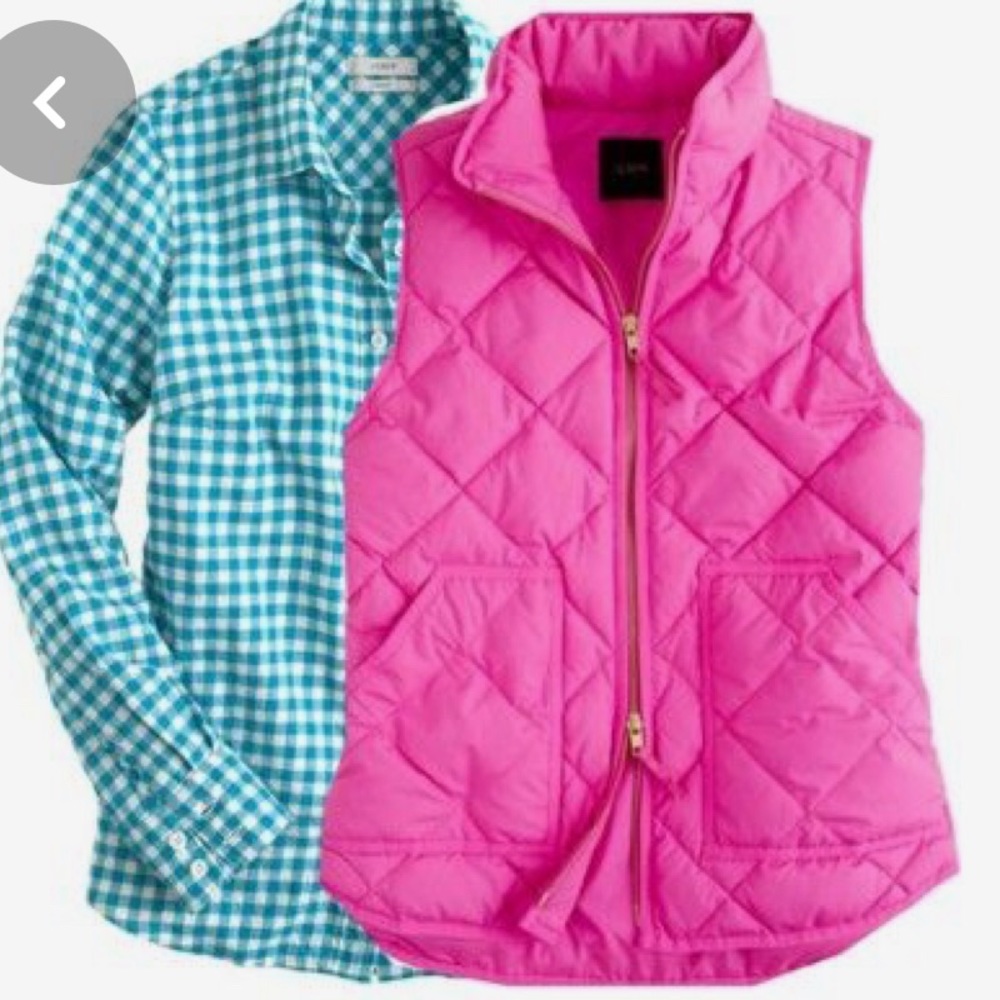 J. Crew | bright pink | excursion | quilted vest